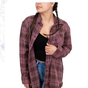 NWTS 100% cotton Francesca’s Angie plaid button down shirt